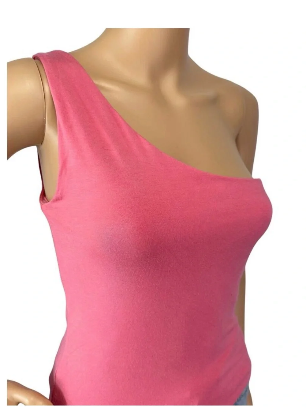J. Crew NWT FormKnit One-Shoulder Pink Tank Top BH933 Large